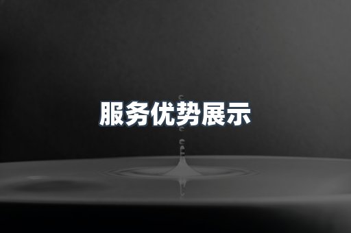 服务优势展示